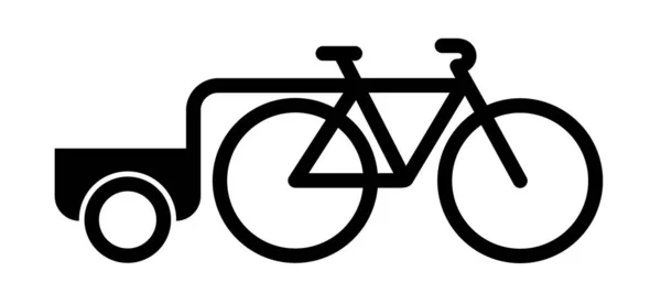 Tecknade Företag Cykel Transport City Last Cykel Ikon Eller Logotyp — Stock vektor