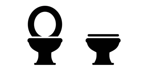 Baño Baño Para Hombre Mujer Orinar Aseos Para Discapacitados Humanos — Vector de stock