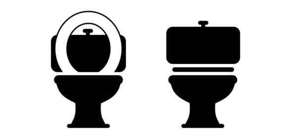 Kadın Erkeğin Işemesi Için Tuvalet Tuvalet Tekerlekli Sandalye Logolu Insan — Stok Vektör