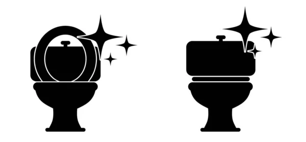トイレ掃除お願いします Wcのアイコンやピクトグラム トイレのシートラベル 世界トイレの日のコンセプト トイレやバスルームのシンボルやロゴ ベクトルトイレの男か女は掃除に排尿します トイレ設備 — ストックベクタ