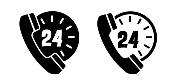 Γελοιογραφία Ρολόι Και Τηλέφωνο Εικονίδιο Τηλεφώνου Λογότυπο Προθεσμία Του Ρολογιού — Διανυσματικό Αρχείο