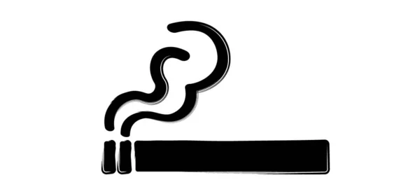 Karikatura Žádný Piktogram Dne Kouření Kouřový Tabák Nebo Cigarety Logo — Stockový vektor