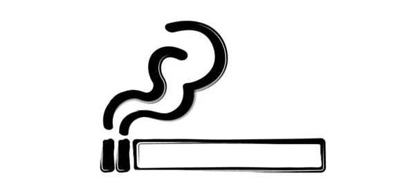 漫画の禁煙日ピクトグラム タバコやタバコのロゴを吸う 喫煙アイコン 喫煙日 タバコのアイコンや煙の領域 10月 — ストックベクタ