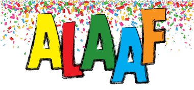 Slogan: Alaaf, helau, Hollanda ve Almanya dili. Karnavalınız kutlu olsun, karnaval şenliği. Vektör slogan ilanından alıntı yapıyor. Kostüm. Dans festivali. Hollanda, Hollanda partisi.. 