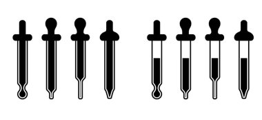 Çizgi film indirme ikonu. Düşürme şişesi için boru maketleri. Vektör ön görünümü. Tentür, kozmetik, tıbbi malzemeler için. Kimyasal laboratuvar ya da laboratuvar ve biyoteknoloji sembolü. İlaç düşürücü ya da düşürücü.