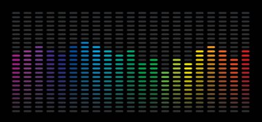 Digital equalizer or equaliser symbol. pulse musical. Music sound wave mixer. music soundwave diagram. Volume level. Music audio frequency, voice line waves, electronic radio signal. Record icon. Rays