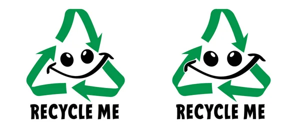 回收我 标志符号 全球回收日或美国回收日 回收日被庆祝 这一天是所有关于回收利用 循环利用对我们的健康 环境的好处 固体废料 — 图库矢量图片