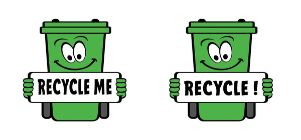 재활용 재활용의 재활용의 재활용의 축하받고 하루는 재활용에 것입니다 재활용의 이점은 — 스톡 벡터