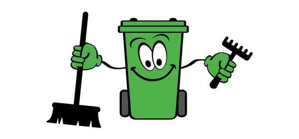Container Mülleimer Oder Abfalleimer Mülleimer Mülleimer Mülleimer Oder Mülleimer Symbol — Stockvektor