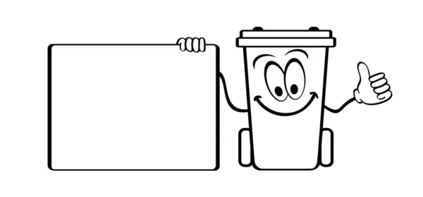 컨테이너 쓰레기 통이나 쓰레기 쓰레기도 쓰레기통도 쓰레기 통이나 쓰레기 재활용 — 스톡 벡터