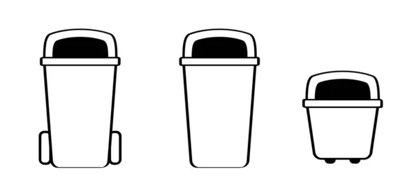 Abfalleimer Müllsack Und Container Mülleimer Oder Abfalleimer Mülleimer Mülleimer Mülleimer — Stockvektor
