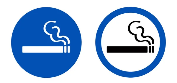 Permitindo Fumar Permitido Sinal Proibição Ícone Fumar Desenhos Animados Pictograma — Vetor de Stock