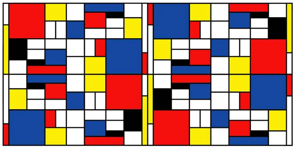Checkered Piet Mondrian Style Emulation Netherlands Art History Holland Painter — Stock Vector
