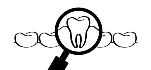 Giorno Dei Dentisti Giorno Dei Dentisti Cartone Animato Sano Lente — Vettoriale Stock