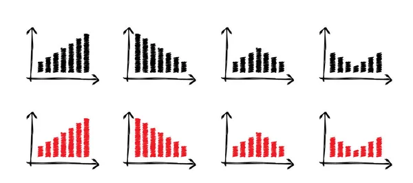 Gráfico Negócios Bastão Vela Progresso Crescimento Dos Desenhos Animados Gráfico —  Vetores de Stock