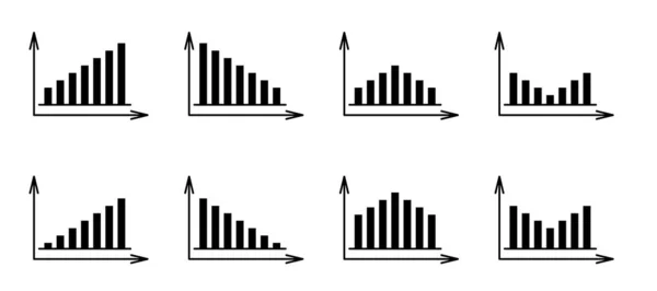 Geschäftsdiagramm Oder Kerzenständer Cartoon Wachstum Fortschritte Finanzdiagramm Mit Aufwärtstrend Liniendiagramm — Stockvektor