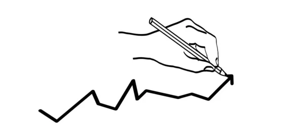 Gráfico Negócios Bastão Vela Progresso Crescimento Dos Desenhos Animados Gráfico —  Vetores de Stock