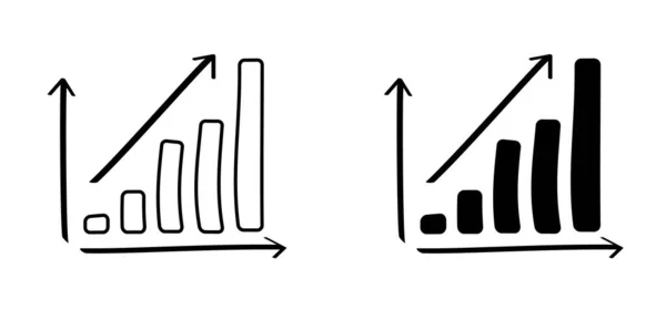 Affärsdiagram Eller Ljusstake Tecknad Tillväxt Framsteg Finansiellt Diagram Med Uppåtgående — Stock vektor