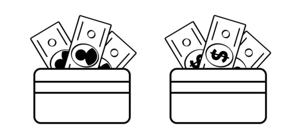 Suborno Pictograma Pagamento Cartoon Mão Segurando Cartão Crédito Cartão Sem — Vetor de Stock