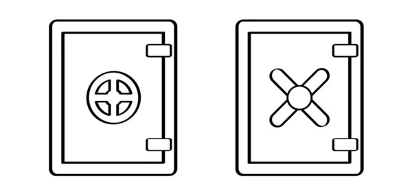 Coffre Fort Cadenas Poignée Sécurité Vectorielle Fermé Sécurité Bancaire Financière — Image vectorielle