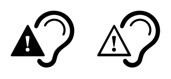 Tinnitus Klingeln Den Ohren Vektorlinienmuster Unerträgliches Klingeln Den Ohren Konzept — Stockvektor