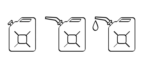 Desenho Desenhos Animados Gasolina Jerrycan Com Alça Garrafa Plástico Metal —  Vetores de Stock