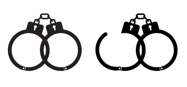 Polsini Chiusi Prigione Manette Dei Cartoni Animati Arresto Manette Manette — Vettoriale Stock