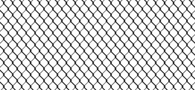 Çelik tel zincir, çit. Zincirli tel. Güvenlik çiti deseni. Kusursuz tel örgüler. Kablo örgüsü çelik ikonu. Şebeke metal zincir halkası. Metalik tel çit