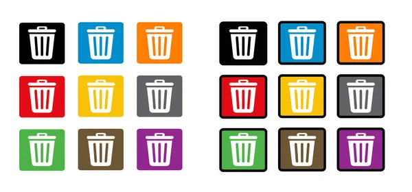 Recipiente Desperdícios Lixo Caixote Lixo Caixote Lixo Reciclagem Resíduos Dia —  Vetores de Stock