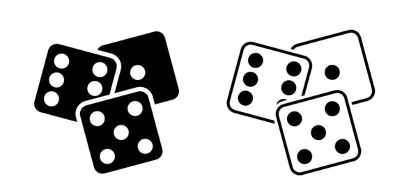 卡通骰子和眼睛有六张脸的骰子游戏 立方体或立方体游戏 棋盘游戏卡西诺的附录 网上的好运 赌博游戏 滚动骰子 1到6号 圆点或圆点 — 图库矢量图片