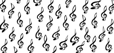 Çizim, çizim, müzik notaları, personel ve nota teması için siyah tuş anahtarı sembolü veya simgesi. G Clef müzik dalgası. Piyano için, caz müzik konseri notaları. Vektör klipsi ses tonu tonu işareti. G melodisi, ritim