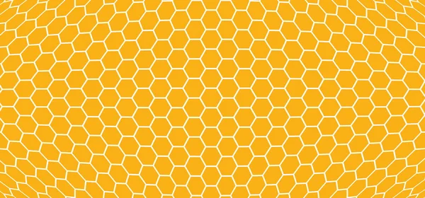 Gelber Orangefarbener Bienenstock Hintergrund Waben Bienen Bienenstock Zellen Muster Formen — Stockvektor