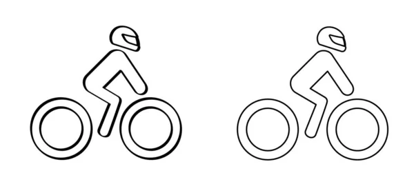 Cartoon Motorrad Und Gesicht Helm Ikone Vector Line Motorrad Oder — Stockvektor