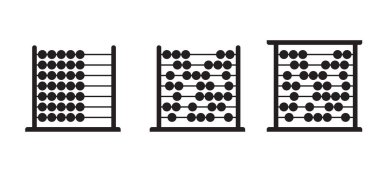 Çizgi film eski usul abaküs. Yatay abaküs oyuncağı. Bebek numaraları ve renkleri öğreniyor. Çocuk eğitimi oyuncağı. Oyun konsepti. Abaküs sayım çerçevesi. Kablolar üzerinde boncuklar kayan araç hesaplanıyor.
