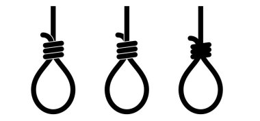 İple darağacı. Hat düzeni. Halat halatı. Darağacında iple ip sallandırılmış ve düğüm atılmış. Halat ilmikle bağlanmış. Cellat düğümü. Cadılar Bayramı, ölü ikon. Suport ve depresyon terapisi intihar konsepti.