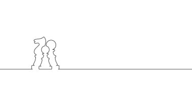 Satranç taşları, kule fili, kral kraliçe satranç tahtası vektör ikonu ya da sembol parçaları düz stil başlangıç pozisyonları figürleri. Satranç günü. Siluet kontrol panosu. Kare denetleyici