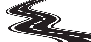 Virajlı yol. Beyaz işaretli kıvrımlı bir yol. Virajlı asfalt yol. Kavisli yol ya da asfalt yol ya da şehir sokağı. Dönüş rotası şablonu. Zigzag çizgisi deseni. Düz parçalar yol dalgalı. Yol dalgası.