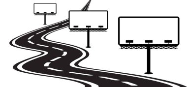 Çizgi film, boş tabela. Trafik, yol tabelası ya da reklam panosu. Mesaj için yeri olan boş bir tahta. Bilgi boş yol tabelaları. Model, piyasa, reklam veya tanıtım konsepti. Şablonu göster.