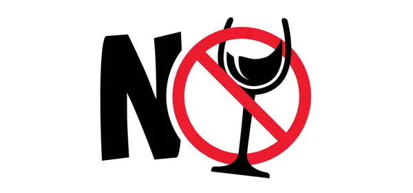 Droog Januari Dat Een Jaarlijkse Alcoholvrije Maand Nieuwjaarsvakantie Geen Alcohol — Stockvector
