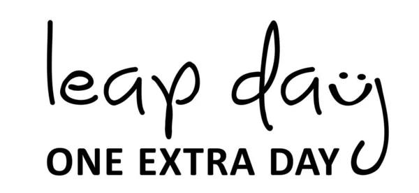 Slogan Today Leap Day Smile One Extra Sale Day February — Stock Vector