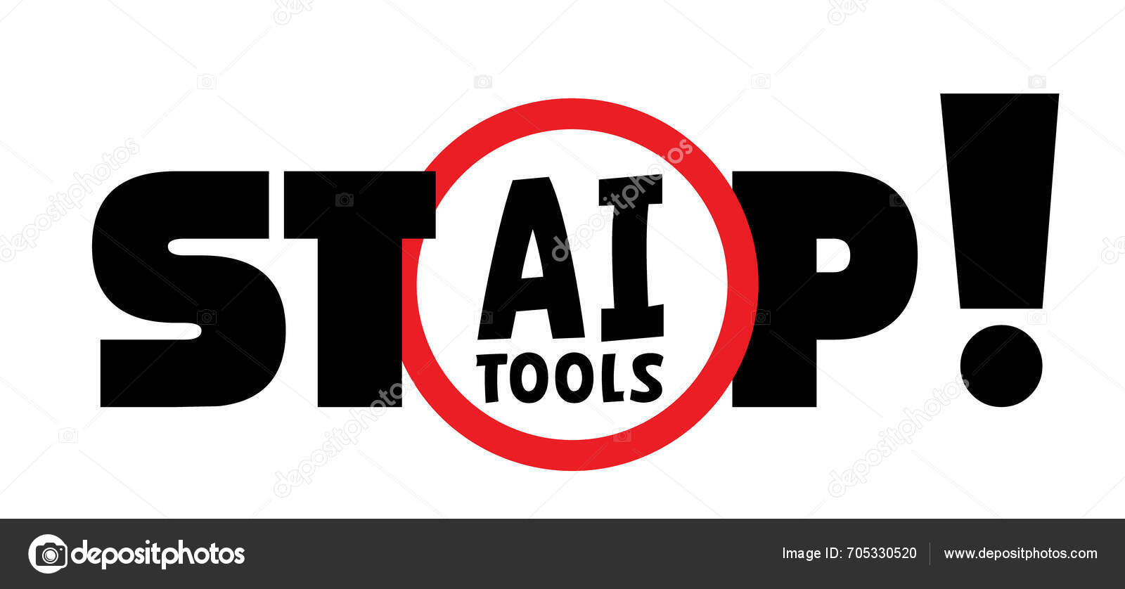 Stop Text Image Generator Forbidden Artificial Intelligence Technology ...