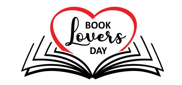 stock vector Book lovers day. Cartoon open book and pages with love heart. Education concept. Line drawing. Opened books sign. Book store logo. Flying pages. 