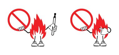 Alevli maskot, kızgın kıvılcımlı alevler. Kibrit, kibrit çöpü, Lucifer logosu. Sigara, ateş ya da alev ikonu. Yanmış simgeyi eşleştir. Alevlere izin yok. Dur, ateş işareti açma. Kibrit çöpleri