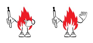 Alevli maskot, kızgın kıvılcımlı alevler. Kibrit, kibrit çöpü, Lucifer logosu. Sigara, ateş ya da alev ikonu. Yanmış simgeyi eşleştir. Alevlere izin yok. Dur, ateş işareti açma. Kibrit çöpleri