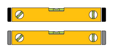 Çizgi film ruhu seviyesi ve kabarcığı. Bina seviyesinde inşaat aleti. Baloncuk ruh seviyesi ya da ruh dengeleyici. Ruh seviyelendirilmiş simge. Marangoz seviyesinde aletler. Yatay, ölçüm aracı.