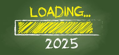 En iyi dileklerimizle, size mutlu yıllar diliyoruz, 2025 okul tahtasına yükleme barı. En iyi düz vektör gece yarısı sloganı ya da alıntı. Noel ve Yeni Yıl tebrik kartı. Yılbaşı geceyarısı.