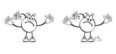 Son teslim tarihi maskotu, çizgi film karakteri. Bum ikonu. Vektör patlaması, teslim tarihi için bomba. Çatışma, patlayıcı, yüzü olan silah adamları. Ölü çizgi günü ikonu. İş, hız, zaman kavramı. 