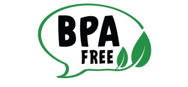 Stop, no BPA free, Bisfenol A. Bottles are made from alternative materials, chemical used to harden and strengthen plastic that does not contain any harmful chemical. Non toxic plastic, eco package.  clipart