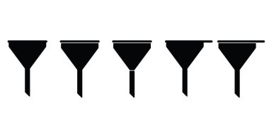 Çizgi film metali ya da plastik huni. Ev ve mutfak için bacalar. Şişeleri doldurmak için huni. Mutfak aletleri. Yiyecek, yağ, su, yakıt, benzin ya da mazot doldurmak için. saplı huniler. 