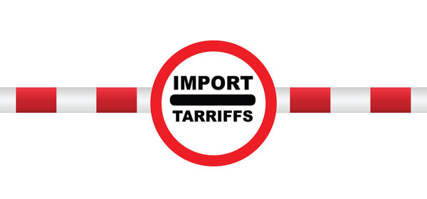 Импорт, тарифы. импорт или экспорт из США, Китая или Европы. Концепция международной торговли и налогообложения, тарифы, влияющие на глобальную торговлю. Тарифы, увеличивающиеся на импортные товары. Цена поднимается.